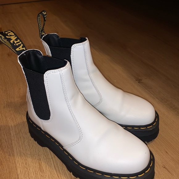 Doc martens white Chelsea platform boots - Picture 1 of 5